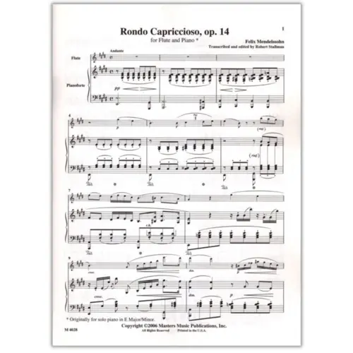 Rondo Capriccioso Op.14 For Flute And Piano