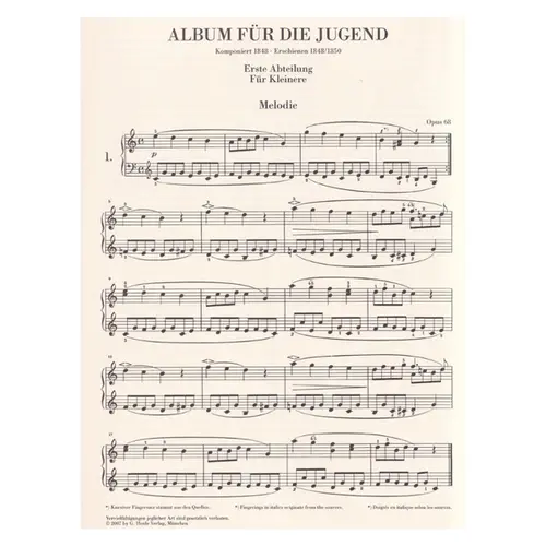 Album Fur Die Jugend - Op.68 - Urtext Álbum Para Juventude Op.68