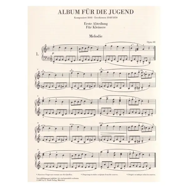 Album Fur Die Jugend - Op.68 - Urtext