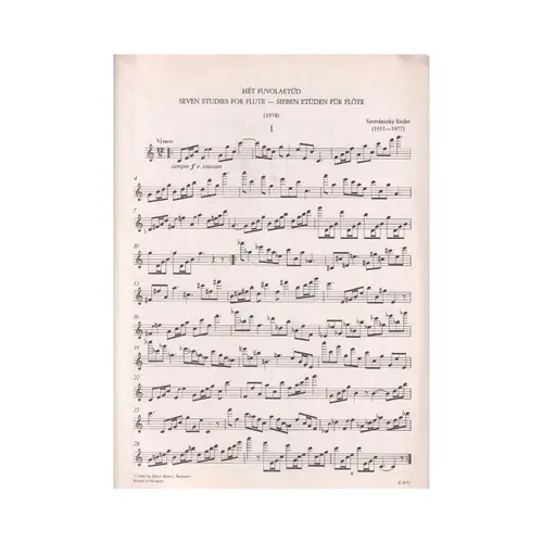 Seven Studies For Flute