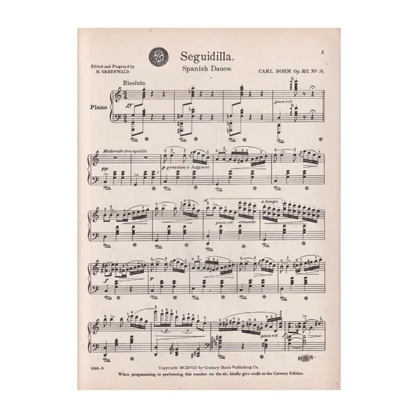 Seguidilla - Spanish Dance - Op.327 N.14 (Ed.Antiga)