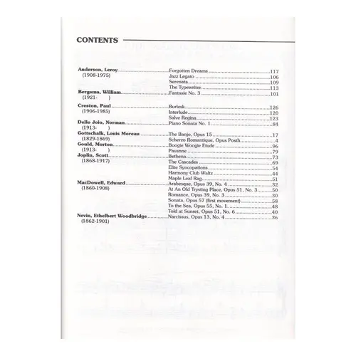 Great Amercian Piano Works