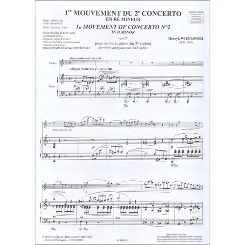 1Er Mouvement Du 2E Concerto En Ré Mineur Opus 22