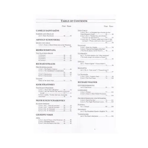 Opera Excerpts For Flute With Piano Accompaniment