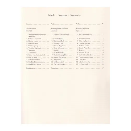 Kinderszenen - Op.15 - Urtext