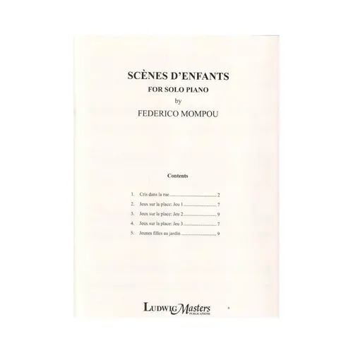 Scenes D` Enfants For Solo Piano