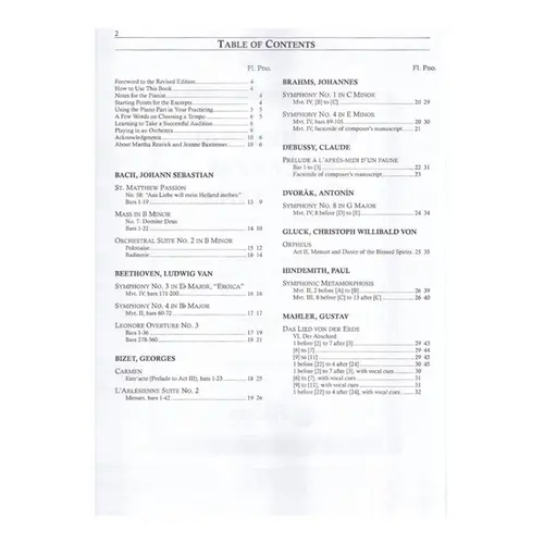 Orchestral Excerpts For Flute With Piano Accompaniment