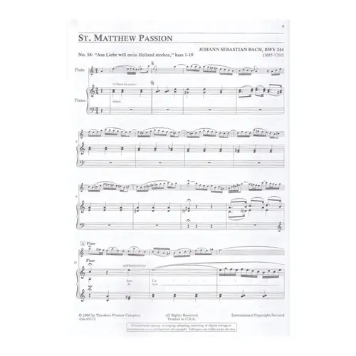 Orchestral Excerpts For Flute With Piano Accompaniment