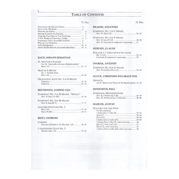 Orchestral Excerpts For Flute With Piano Accompaniment