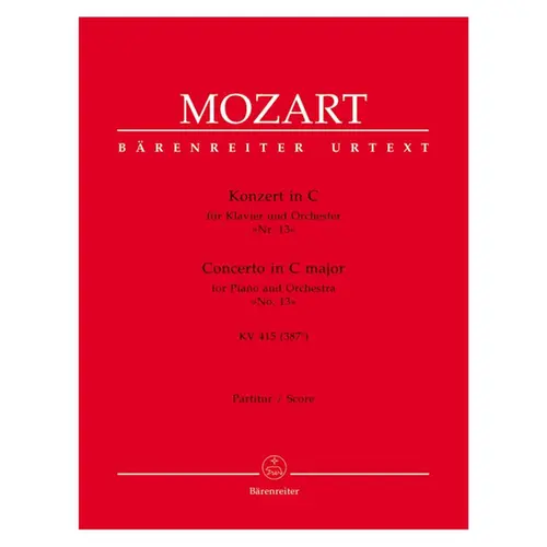 Concerto for Piano and Orchestra no. 13 in C major K. 415 (387b)