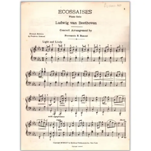 Ecossaises piano solo