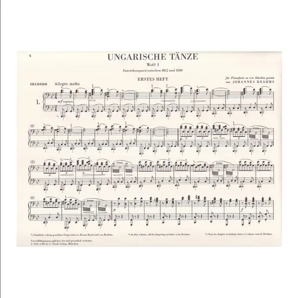 Ungarische Tanze 1-21 - Urtext