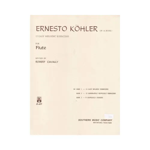 15 Easy Melodic Exercises For Flute Op.33 Book 1