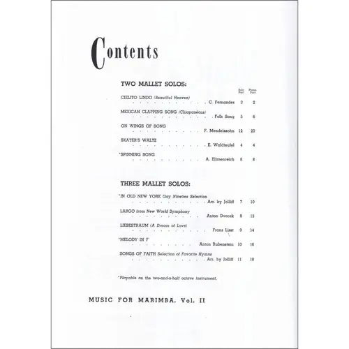 Music For Marimba Vol.2