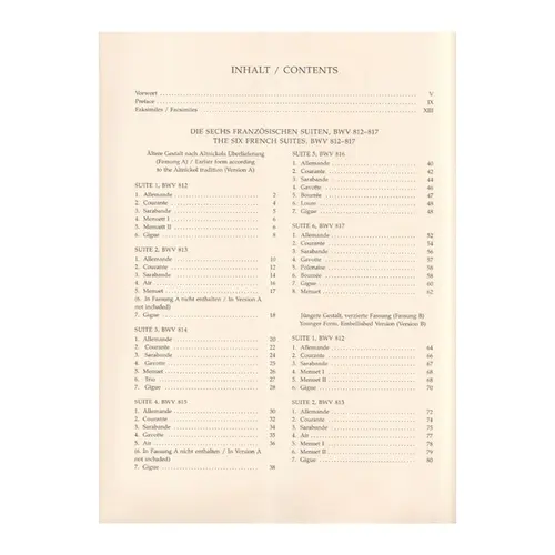 The six French Suites Bwv 812-817, 814a, 815a