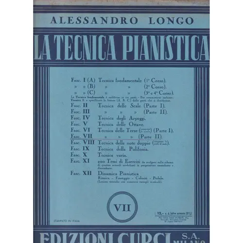 La Tecnica Pianistica - Vol.07 - Tecnica Delle Terze ( parte II )