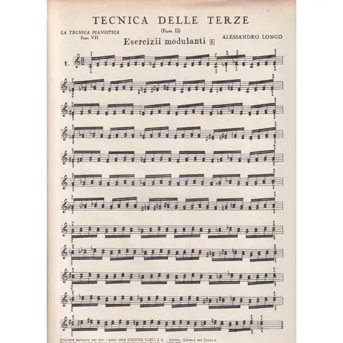 La Tecnica Pianistica - Vol.07 - Tecnica Delle Terze ( parte II )