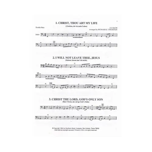 Bach Chorales For Strings (28 Chorales) - Double Bass