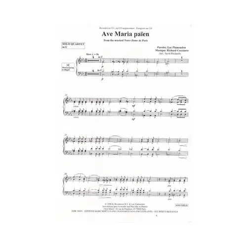Ave Maria Paien- From The Musical ``Notre-Dame De Paris``
