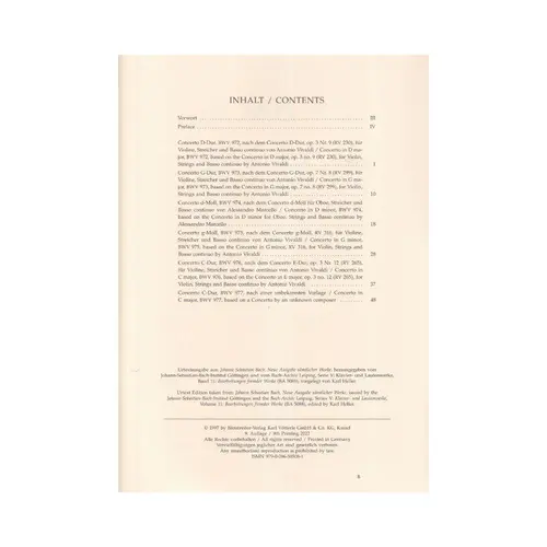 Keyboard arrangements of works by other composers vol.1 BWV 972-977