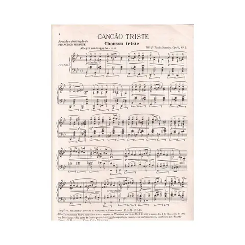 Canção Triste - Op.40 N.2  (Edição Antiga)