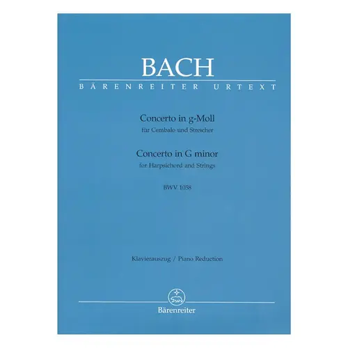 Concerto In G-Moll Fur Cembalo Und Streicher - Bwv 1058