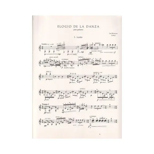 Elogio de la danza para guitarra