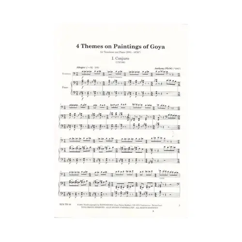 4 Themes On Paintings Of Goya For Trombone And Piano