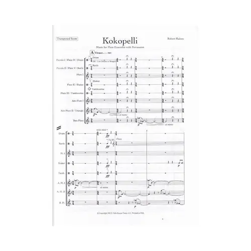 Kokopelli - Music For Flute Ensemble With Percussion