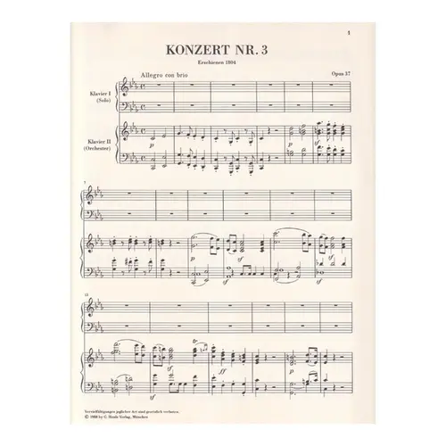 Piano Concerto no. 3 c minor op. 37