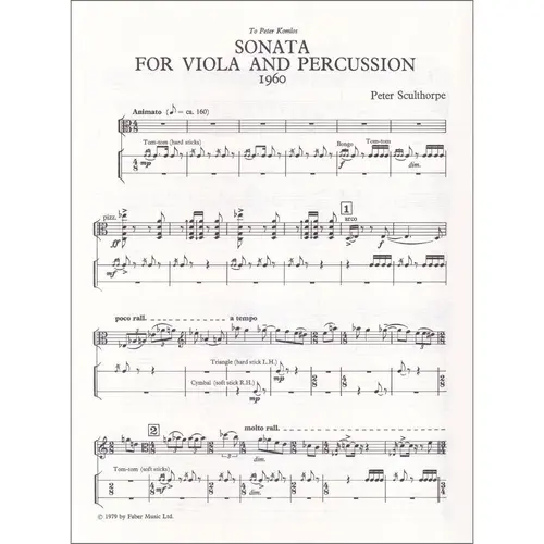 Sonata for Viola and Percussion