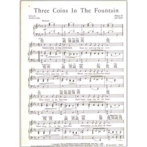 Three Coins In The Foutain - Exemplar Antigo