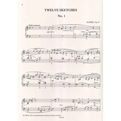 Twelve Sketches - Op.47 - Epp 69