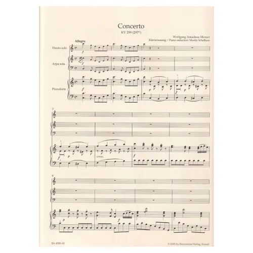 Concerto for Flute, Harp and Orchestra C major K. 299 (297c)