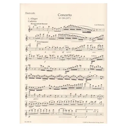 Concerto for Flute, Harp and Orchestra C major K. 299 (297c)