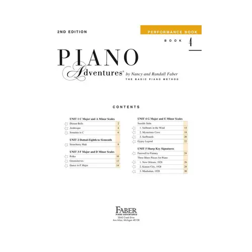 Piano Adventures - Performance Book Level 4