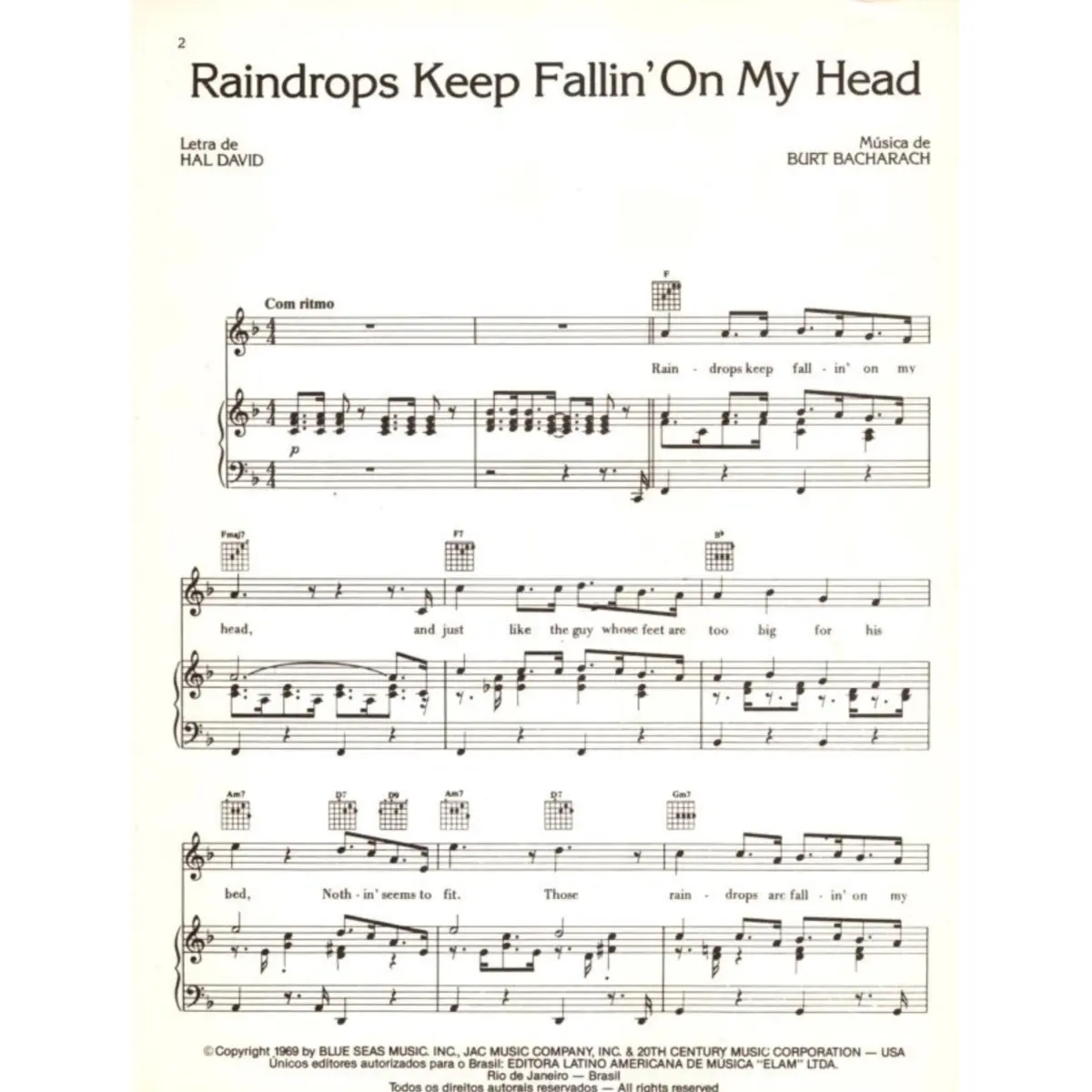 Raindrops Keep Fallin` On My Head