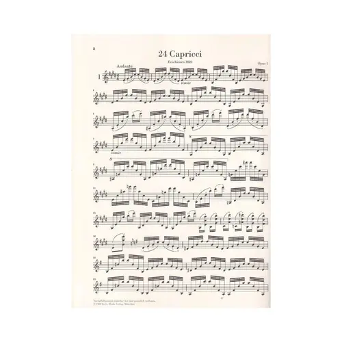 24 Capricci Fur Violine Solo - Urtext