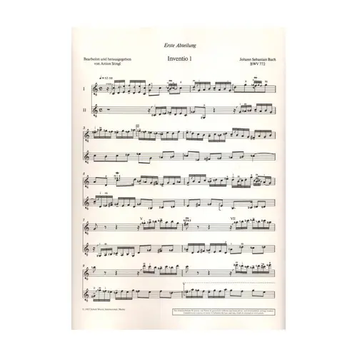 Two-Part Inventions For 2 Guitars Bwv 772-Bwv786