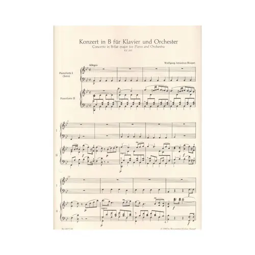 Concerto In B-Flat Major For Piano And Orchestra N.27 - Kv 595 - Piano Reduction