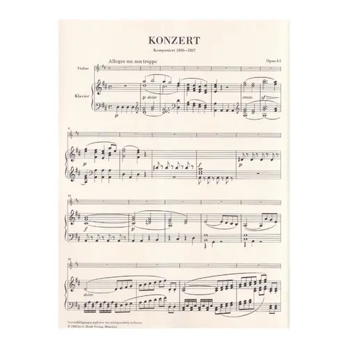 Violin concert in D major Op.61 - piano reduction
