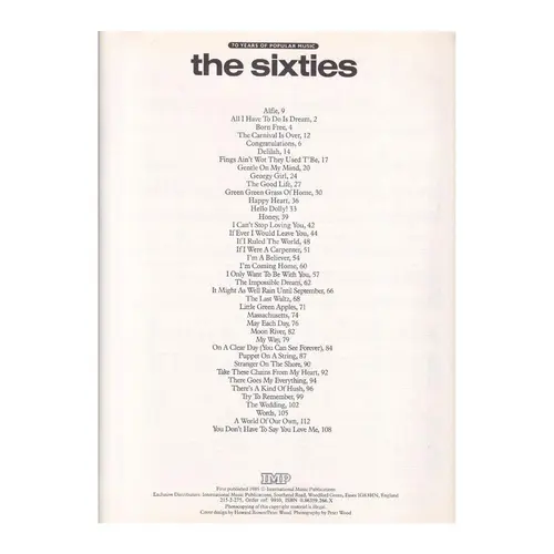 The Sixties  - 70 Years Of Pop. Music