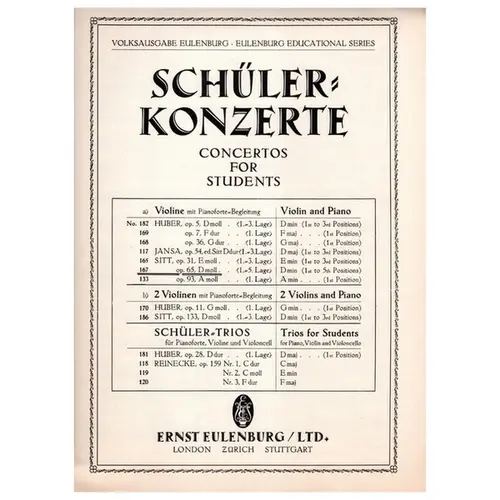 Konzerte N.167 - Op.65 D Moll - Concertino