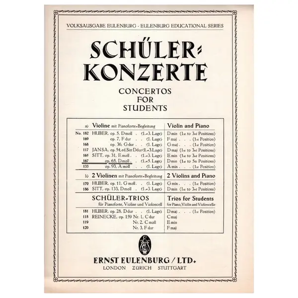 Konzerte N.167 - Op.65 D Moll - Concertino