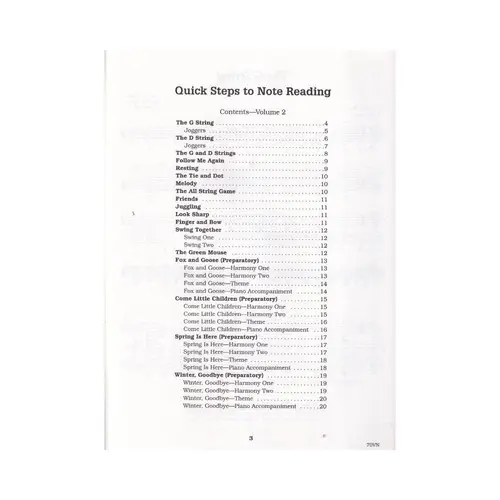 Quick Steps To Note Reading - Violin - Vol.2