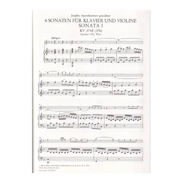 Sonaten Fur Klavier Und Violine - Vol.2