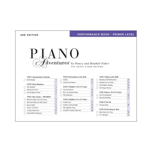 Piano Adventures - Performance Book - Primer Lever