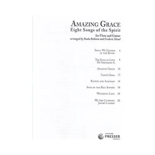 Amazing Grace - Eight Songs Of The Spirit For Flute And Guitar