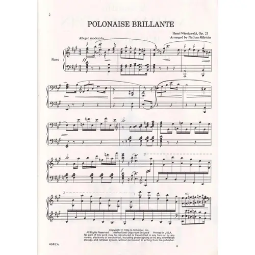 Polonaise Brillante Op.21 n.2 for violin and piano