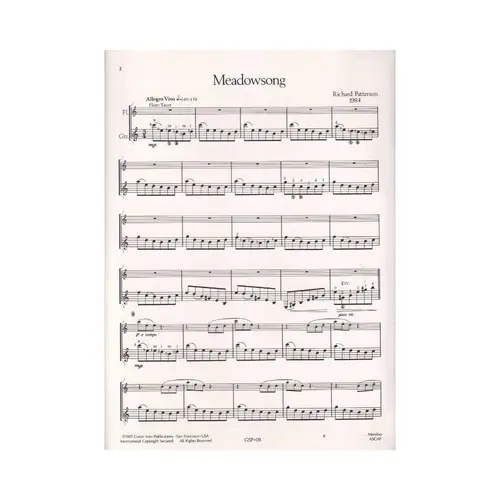Meadowsong For Guitar And Flute